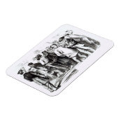 Carpet Baggers, späte 1860er (Gravur) (b/w Foto) Magnet (Linke Seite)