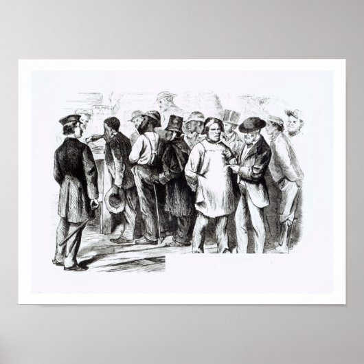 Carpet Baggers, späte 1860er (Gravur) (b/w Foto) Poster (Vorne)