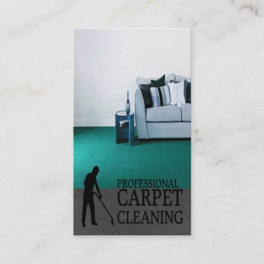 Carpet Cleaning Service Business Card Visitenkarte (Vorderseite)