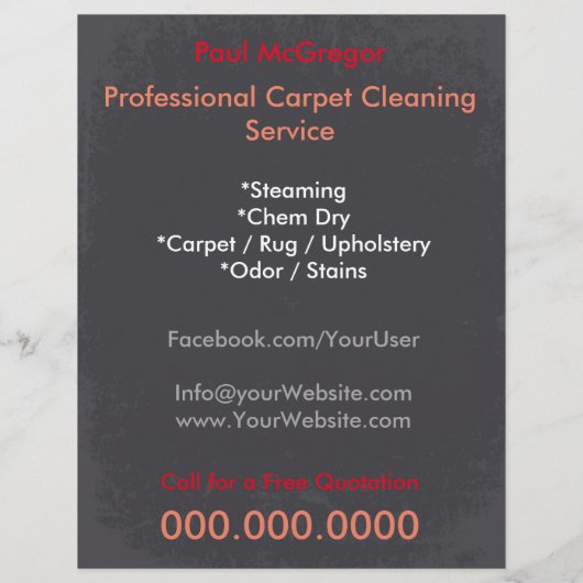 Carpet Cleaning Service Discount Offer Flyer (Hinten)