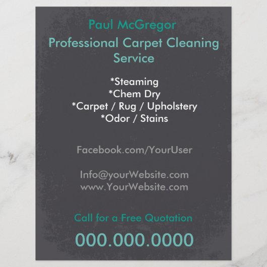 Carpet Cleaning Service Discount Offer Flyer (Hinten)