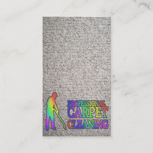 Carpet Cleaning Service Geschäft Card Visitenkarte (Vorderseite)