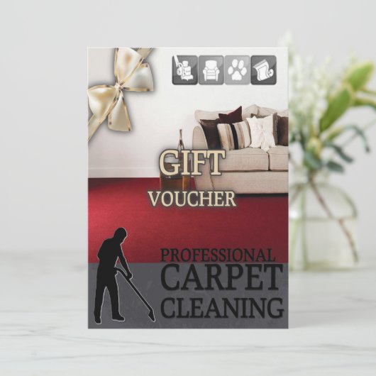 Carpet Cleaning Service Gift Voucher (Stehend Vorderseite)