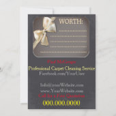 Carpet Cleaning Service Gift Voucher (Rückseite)