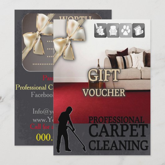 Carpet Cleaning Service Gift Voucher (Vorne/Hinten)