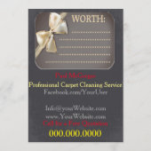 Carpet Cleaning Service Gift Voucher (Rückseite)