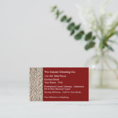 Carpet Cleaning Services With Quote Space Visitenkarte (Stehend Vorderseite)