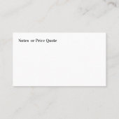 Carpet Cleaning Services With Quote Space Visitenkarte (Rückseite)