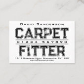 Carpet Fitting Business Card Visitenkarte (Rückseite)