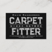 Carpet Fitting Business Card Visitenkarte (Vorderseite)