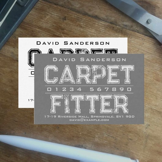 Carpet Fitting Business Card Visitenkarte