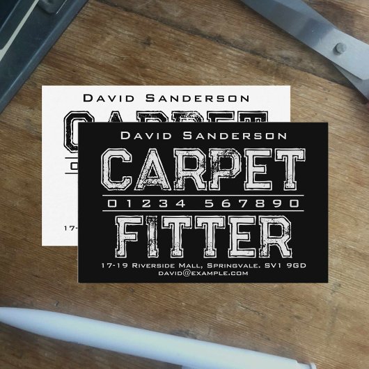 Carpet Fitting Business Card Visitenkarte