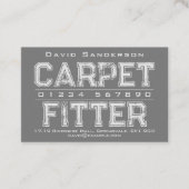 Carpet Fitting Business Card Visitenkarte (Vorderseite)