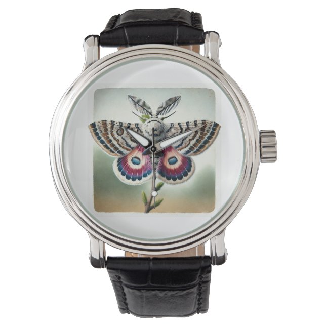 Carpet moth 270924IREF228 - Watercolor Armbanduhr (Vorderseite)