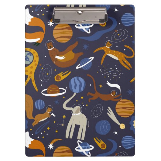 Carpeta de pinza Animals Outer Space Klemmbrett (Vorderseite)