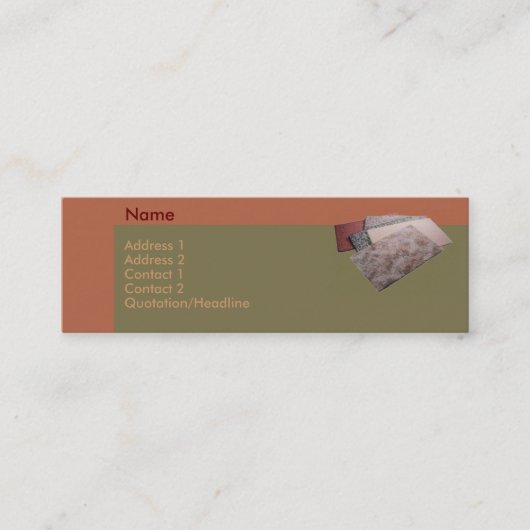 Carpets Business Card Mini Visitenkarte (Vorderseite)