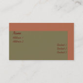 Carpets Business Card Visitenkarte (Rückseite)