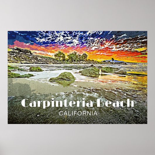 Carpinteria Beach Sunrise Poster (Vorne)