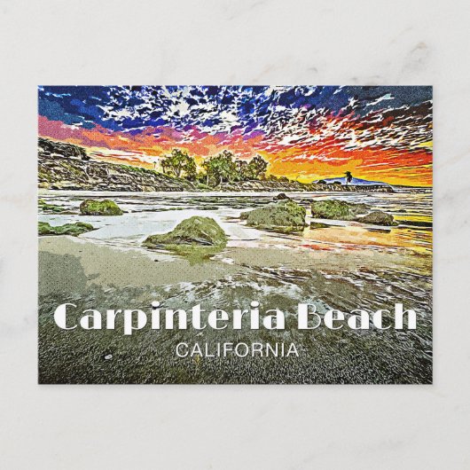 Carpinteria Beach Sunrise Postkarte (Vorderseite)