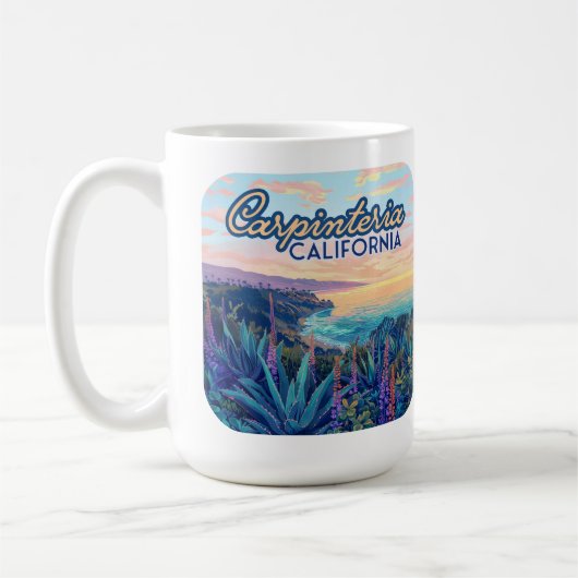 Carpinteria California Santa Barbara Ventura Beach Kaffeetasse (Links)