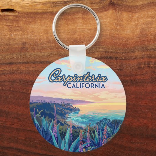 Carpinteria California Santa Barbara Ventura Beach Schlüsselanhänger (Rückseite)