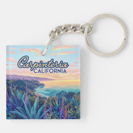 Carpinteria California Santa Barbara Ventura Beach Schlüsselanhänger (Rückseite)
