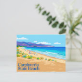 Carpinteria State Beach Kalifornien Postkarte (Stehend Vorderseite)