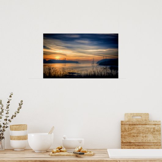 Carquinez Bridge Sunset Poster (Küche)