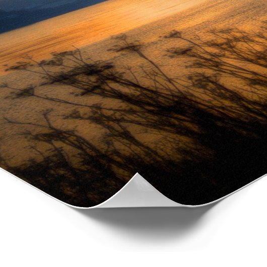 Carquinez Bridge Sunset Poster (Ecke)