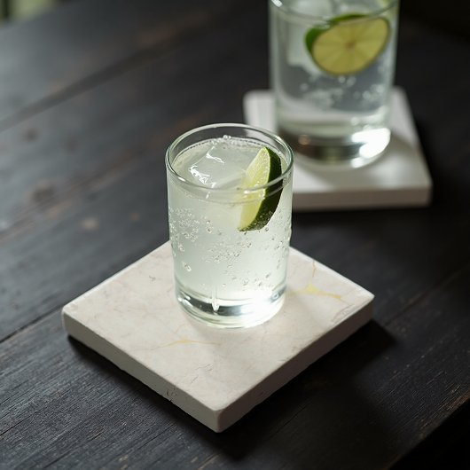 Carrara Gold Marble Abstrakt - Luxe Veins Steinuntersetzer