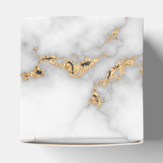 Carrara Marble Gray and Gold Graduation Party Geschenkschachtel (Oben)