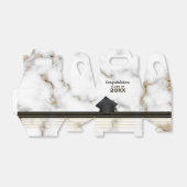 Carrara Marble Gray and Gold Graduation Party Geschenkschachtel (Ungefaltet)