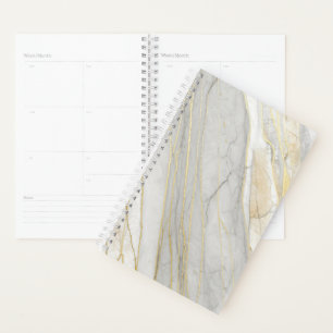 Carrara-Marmor-Textur mit goldenen Adern Planer