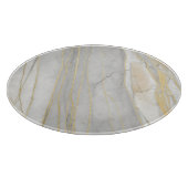 Carrara-Marmor-Textur mit goldenen Adern Schneidebrett (Ecke)