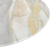 Carrara-Marmor-Textur mit goldenen Adern Schneidebrett (Ecke)