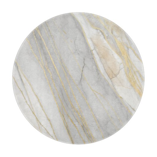 Carrara-Marmor-Textur mit goldenen Adern Schneidebrett (Vorderseite)