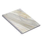 Carrara-Marmor-Textur mit goldener Aderung Notizblock (Rechte Seite)