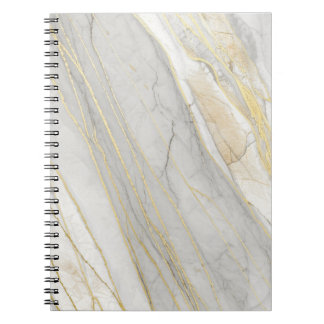 Carrara-Marmor-Textur mit goldener Aderung Notizblock