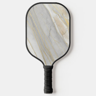 Carrara-Marmor-Textur mit goldener Aderung Pickleball Schläger