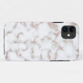 Carrara Rose Gold Glitzer Textur Case-Mate iPhone Hülle (Rückseite (Horizontal))