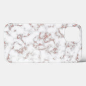 Carrara Rose Gold Glitzer Textur Case-Mate iPhone Hülle (Rückseite (Horizontal))