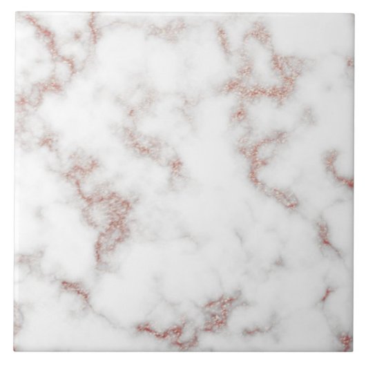 Carrara Rose Gold Glitzer Textur Fliese (Vorderseite)