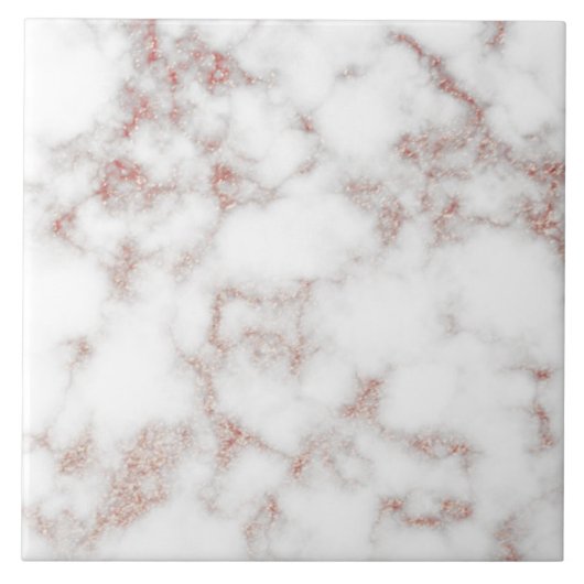 Carrara Rose Gold Glitzer Textur Fliese (Vorderseite)