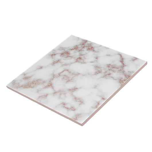 Carrara Rose Gold Glitzer Textur Fliese (Seite)