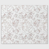 Carrara Rose Gold Glitzer Textur Geschenkpapier (Flach)