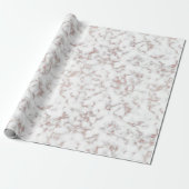 Carrara Rose Gold Glitzer Textur Geschenkpapier (Ungerollt)