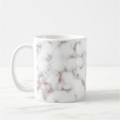 Carrara Rose Gold Glitzer Textur Kaffeetasse (Links)