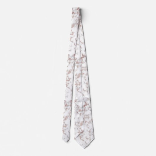 Carrara Rose Gold Glitzer Textur Krawatte (Rückseite)