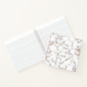 Carrara Rose Gold Glitzer Textur Notizblock (Innenseite)