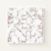 Carrara Rose Gold Glitzer Textur Notizblock (Rückseite)